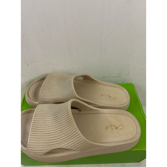 Calia Carrie Underwood foam slides beige sandals size 10 slip ons - Picture 1 of 7